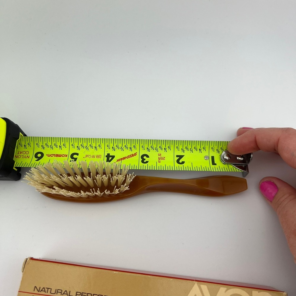 Vintage 1982 Avon Natural Performance Mini Brush With Box Travel Hair Brush - Picture 7 of 7